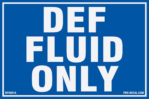 DEF Fluid Only – Pro Decal