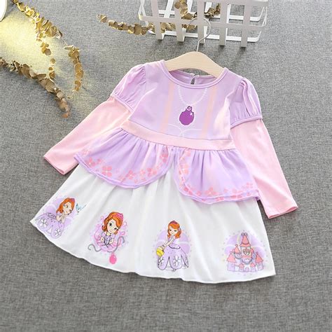 2019 Sofia Dress Kids Halloween Cosplay Costume Girls Party Dress Girls ...