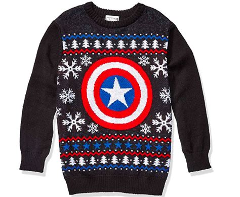 Marvel Captain America Ugly Christmas Sweater - Walyou