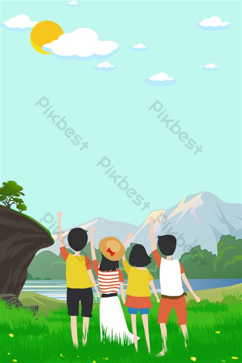 Travel fresh cartoon background | PSD Backgrounds Free Download - Pikbest