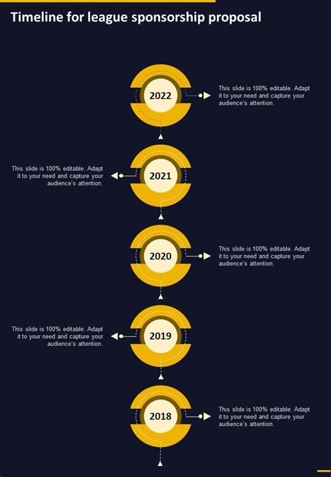 Timeline For League Sponsorship Proposal One Pager Sample Example Document