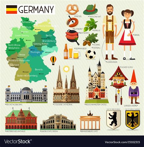 germany map with all the major cities and their flags stock photo - royalty illustrations, clip art