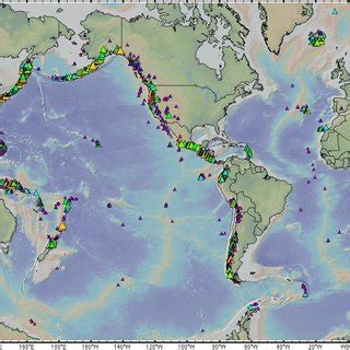 Potentially hazardous volcanoes are shown with their maximum recorded... | Download Scientific ...