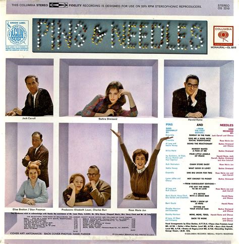 Streisand Albums | Pins and Needles | 1962 Cast Recording