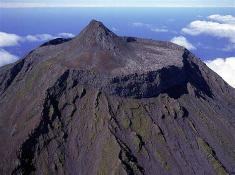 Mount Pico "#MontanhaDoPico," Portugal's 2,351 m high asl #stratovolcano constructed over the ...