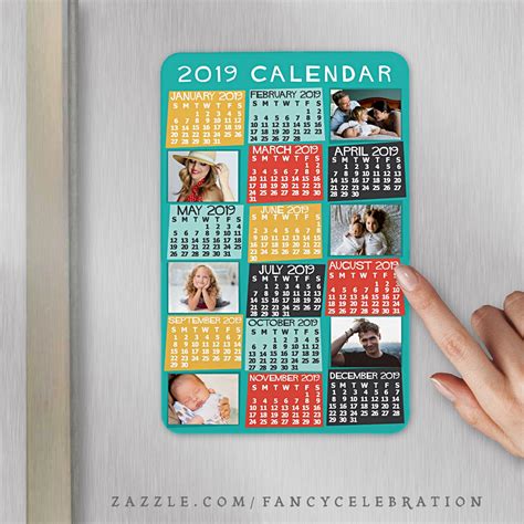 2019 Calendar Fridge Magnets | Personalized Photo Collage | Custom photo magnets, Custom ...