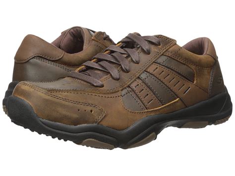 Skechers Classic Fit Larson - Nerick (dark Brown Leather) Lace Up ...