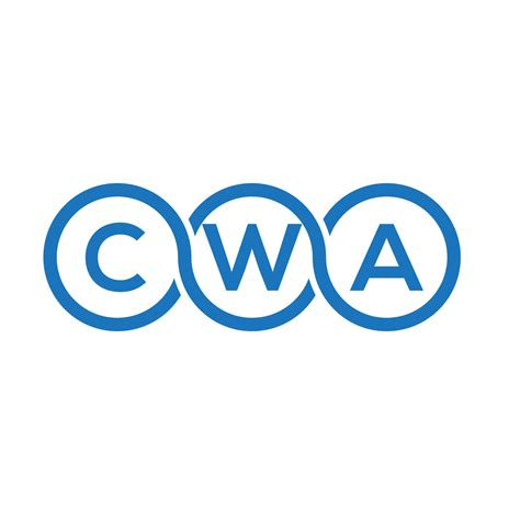 CWA letter logo design on black background.CWA creative initials letter ...