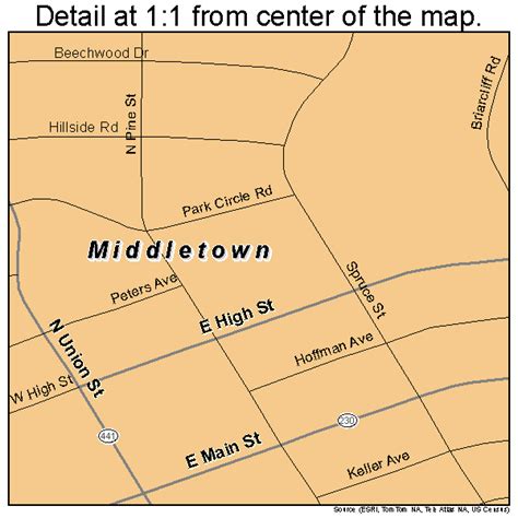 Middletown Pennsylvania Street Map 4249128