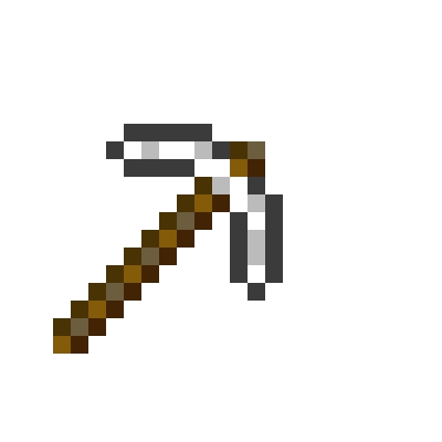 piq - Minecraft Tools- Pickaxe Iron | 100x100 pixel art by PixelForce