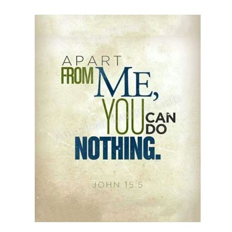 Amazon.com: Apart From Me, You Can Do Nothing- John 15:5. Bible Verse Wall Art-8x10- Modern ...