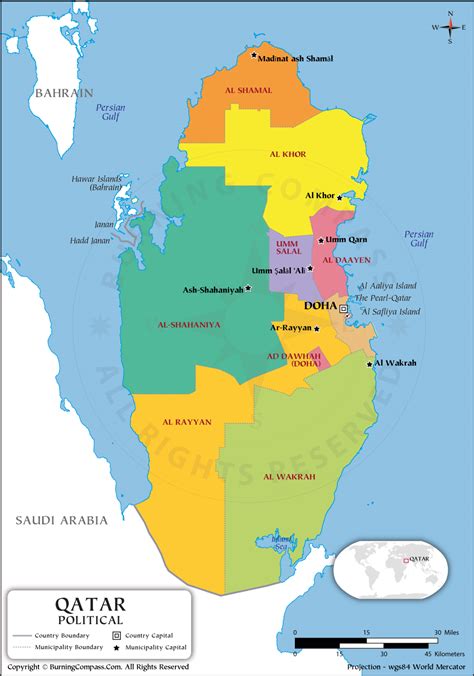 Qatar Political Map