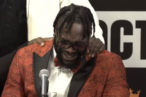 (Video) Deontay Wilder breaks down in tears in post-fight press conference