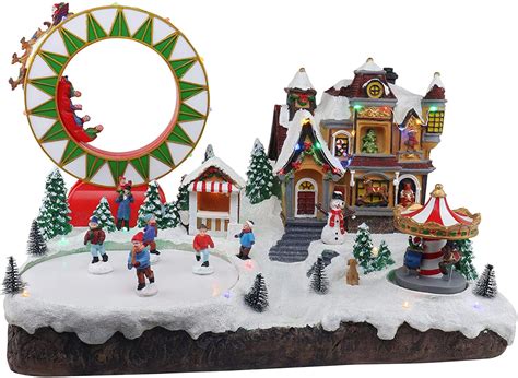 Christmas Village Grand Carnival Animated Pre-lit Musical Snow Village ...