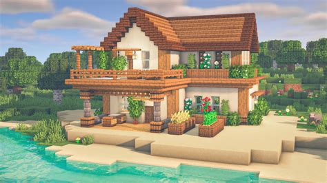 Minecraft | How to Build a Beach House | Aesthetic - YouTube