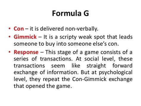 Formula G