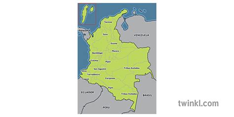 Colombia Indigenous Cultures Map - Twinkl