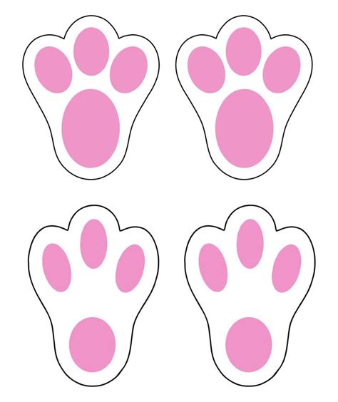 Easter Bunny Footprint Cut Out | Easter bunny footprints, Easter bunny template, Easter bunny ...