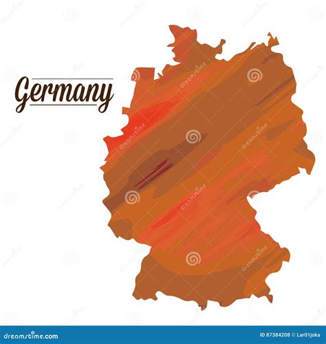 Isolated Germany map stock vector. Illustration of design - 87384208