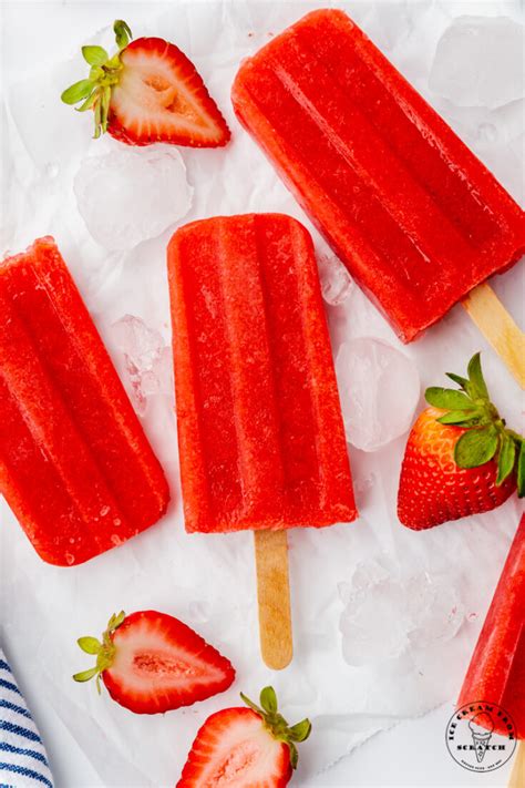 Strawberry Popsicles - Ice Cream From Scratch