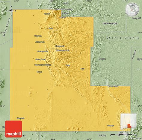 Savanna Style Map of Otero County