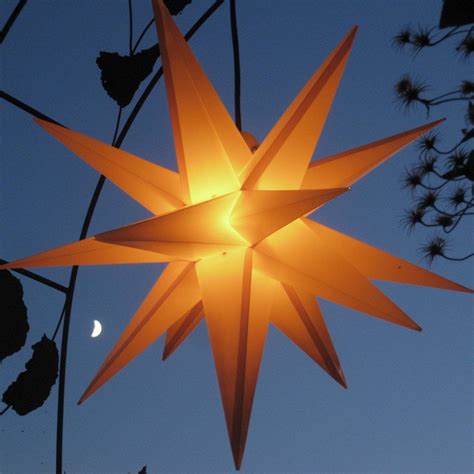 LED Bulb Yellow – Lit Star for Advent 55-60 cm for outside christmas star star Folding Star ...