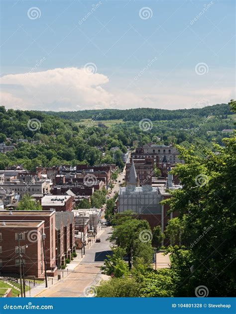 Overview of City of Morgantown WV Editorial Stock Photo - Image of town, campus: 104801328