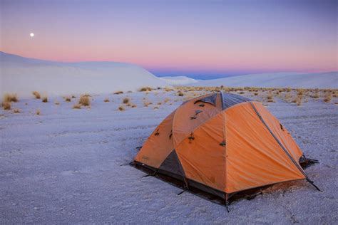 Holiday Area: Tent Camping at the White Sands National Monument, New Mexico