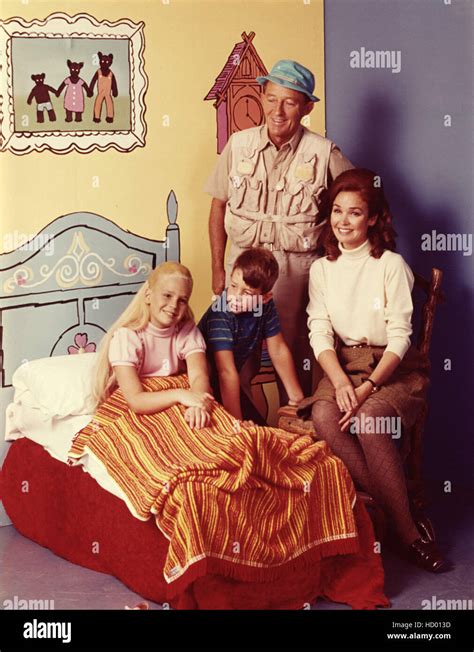 Mary Crosby, Nathaniel Crosby, Bing Crosby, Kathryn Crosby in publicity shot for GOLDILOCKS ...