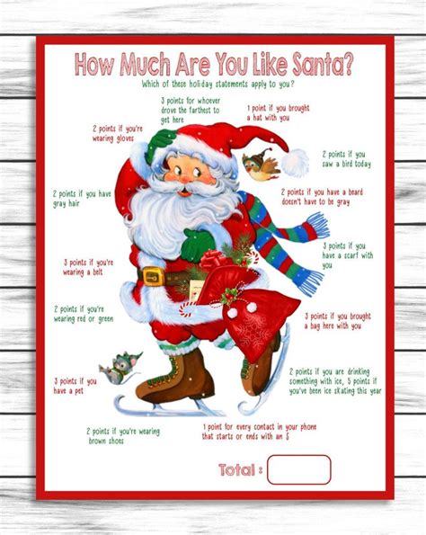 Christmas Game, Santa Claus Game, Christmas Party Game, Xmas Party ...