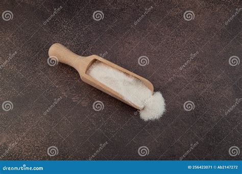 Carrageenan Gum Powder in Wooden Scoop, Close-up. Food Additive E407 or E407a Stock Image ...