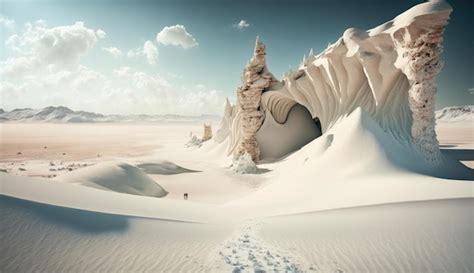 Premium AI Image | white desert