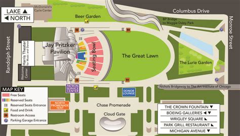 Map of Millennium Park | Plan Your Experience | The Grant Park Music Festival | Chicago vacation ...