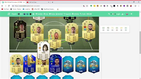 FIFA 19 Draft Simulator FUTBIN - YouTube