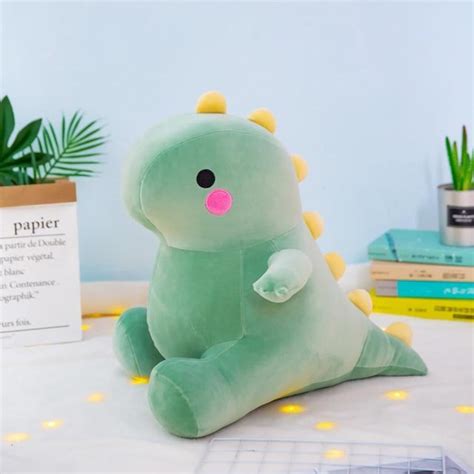 Chibi Dino T Rex Dinosaur Pillow Plush Stuffed Animal Kawaii Pink Blue – Dan's Collectibles and More