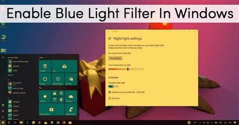 How To Activate The Blue Light Filter Windows 10