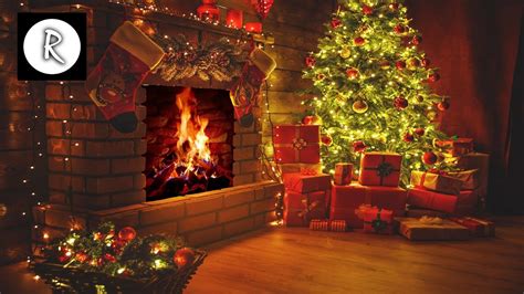 🔥 Beautiful Christmas Fireplace 4K w/ relaxing christmas music ambiance ...