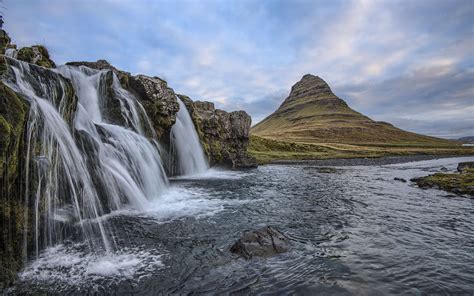 Download wallpaper 3840x2400 waterfalls, hills, iceland 4k ultra hd 16: ...