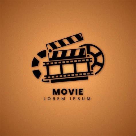 Premium Vector | Cinema movie logo with gradient background template