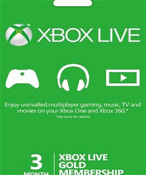 Microsoft Xbox Live Gold 3 Month Membership Card (Xbox One/360) - review, compare prices, buy online