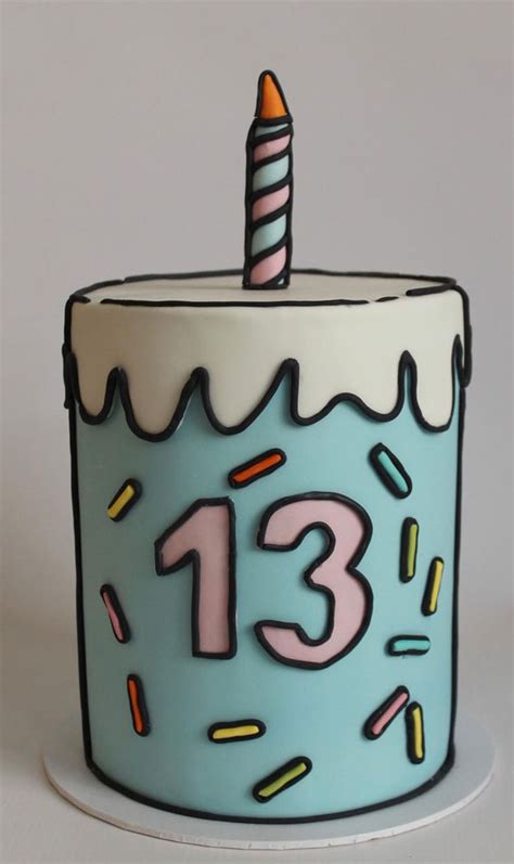 Number 13 Birthday Cake