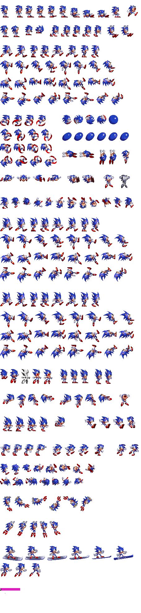 'Full' Sprite sheet of Sonic - Sonic 3 Prototype by HorrorTroll on ...