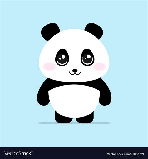 Cute panda cartoon concept Royalty Free Vector Image