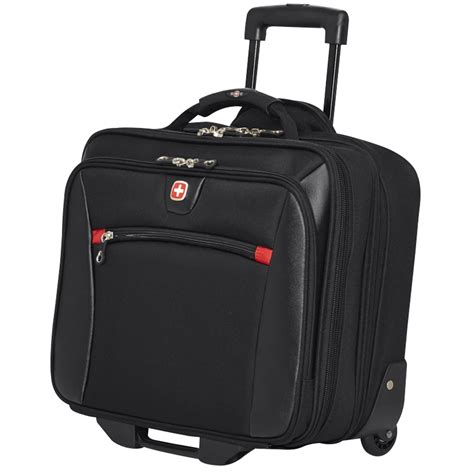 SwissGear 2-in-1 Wheeled Laptop Case, Black, Fits Laptops up to 17.3 ...