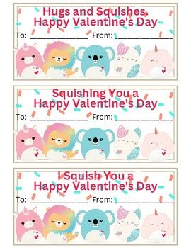 Happy Valentine's Day Squishmallow Valentine's by Speechy Stuff and More