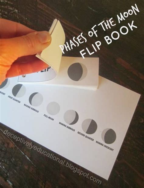 Printable Phases Of The Moon Flip Book Template