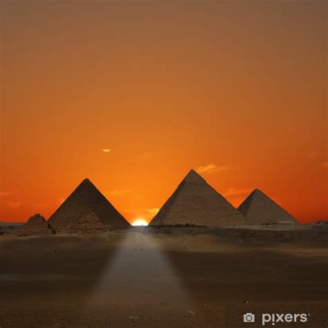 Wall Mural Pyramids Sunrise (Giza, Egypt) - PIXERS.US