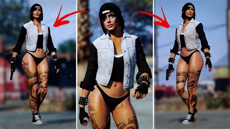 How to Get GTA 5 FEMALE OUTFITS with CROP TOP & HIGH TOPS - NO TRANSFER ...