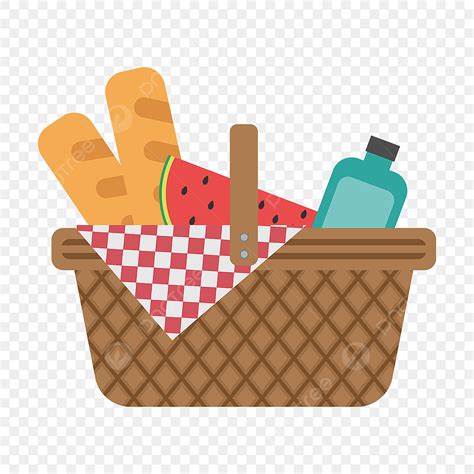 Picnic Basket Vector Hd Images, Watermelon Picnic Basket Clip Art, Picnic Basket, Clipart ...