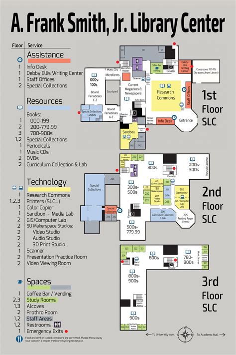 Floor plans of library • Southwestern University